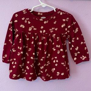 Toddler girls floral print tee